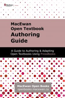 MacEwan Open Textbook Authoring Guide book cover
