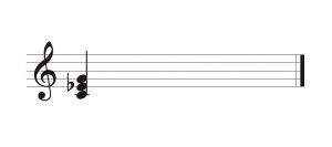 C minor triad displayed harmonically. Image description available.