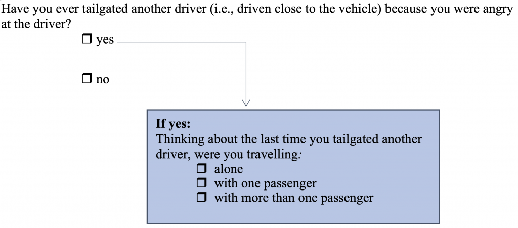 Figure 7.2. A Contingency Question Based on a Previous Item